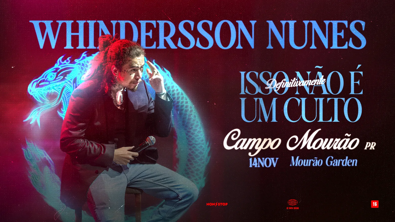 Whindersson Nunes: Isso definitivamente não é um culto. Campo Mourão, 14 de novembro, Mourão Garden